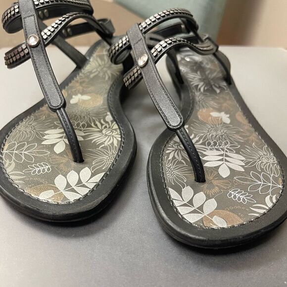 Grendene Brazil Autumn Run Silver Studded Flexpand Gladiator Small Heel Sandals - Picture 7 of 16